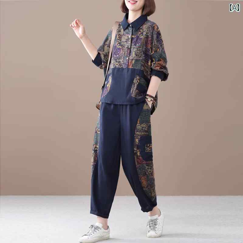 レディース ファッション おしゃれ 春夏 秋　冬 大人 上品 高級 マダム ミス ミセス プレゼント 女性　服　　母　春　スーツ　春　秋　カジュアル　綿　麻　トップス　ツーピース　スーツ｜YKC8