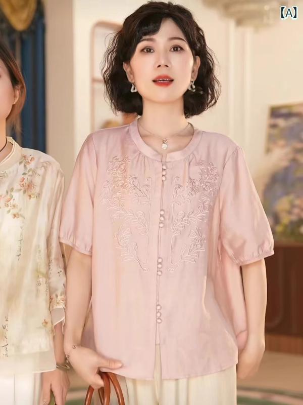 レディース ファッション おしゃれ 春夏 秋　冬 大人 上品 高級 マダム ミス ミセス プレゼント 　ママ　夏　半袖　トップ　小さい　シャツ　風　スーツ　女性｜YKC8