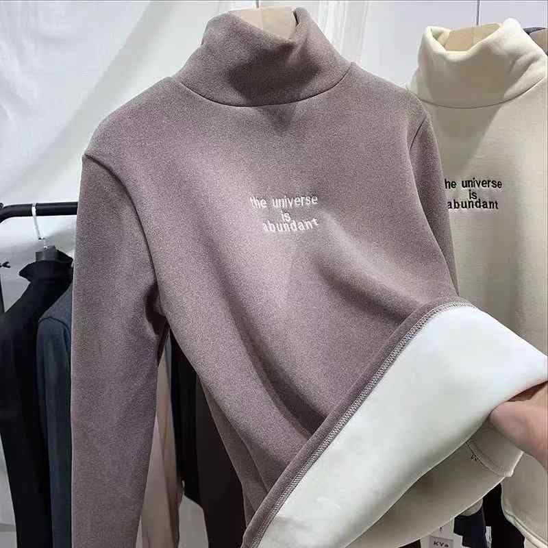 レディース ファッション おしゃれ 春夏 秋冬 大人 上品 高級 マダム ミス ミセス ハイネック 厚手 長袖 レイヤリング シャツ パール フラワー 複合 暖かい スタイリッシュ トップス｜YKC8
