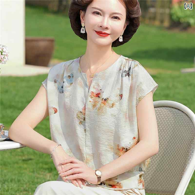 レディース ファッション おしゃれ 春夏 秋 冬 大人 上品 高級 マダム ミス ミセス プレゼント ママ 夏服 おしゃれT シャツ 女性用小さい シャツ 夏 ファッション 半袖 薄手 トップス|YKC8