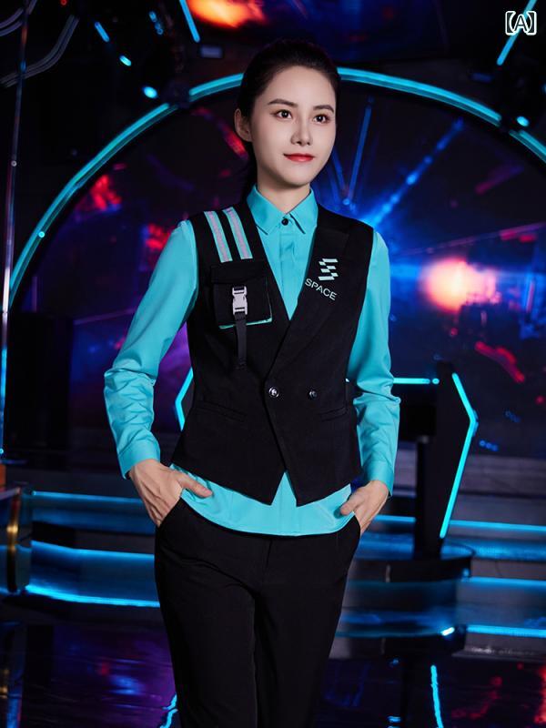 ユニフォーム  制服 赤ちょうちん キャバレー 給仕  より良い プルオーバー 長袖 秋冬 メンズ レディース用