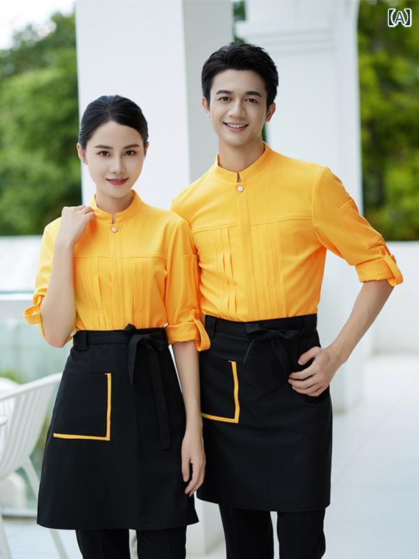 ユニフォーム  制服 泊まり ケータリング 給仕  大衆食堂 泊まり 鍋 大衆食堂  秋冬 長袖 レディース お手伝いさん