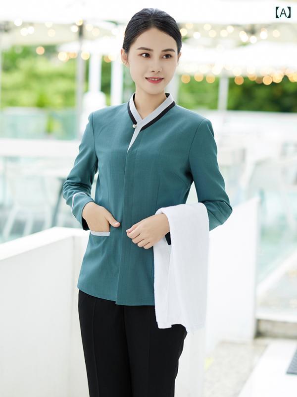 ユニフォーム  制服 洗い濯ぎ 員  長袖 泊まり 取り引き 部 買い出し ショッピングセンター 上の間 秋冬物