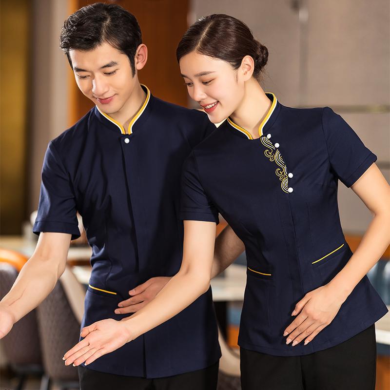 ユニフォーム 制服 中華 食べ物屋 泊まり 夏服 背広 ケータリング 泊まり 給仕 半袖