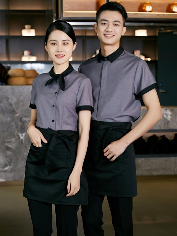 ユニフォーム 制服 中華 一皿分の料理 店 半袖 夏服 泊まり 喫茶 店 食べ物屋 従業員 服 分かりやすい レディース メンズ お上さん 成人男性 飲食 大広間 一皿分の料理人 膳立て師 トップス