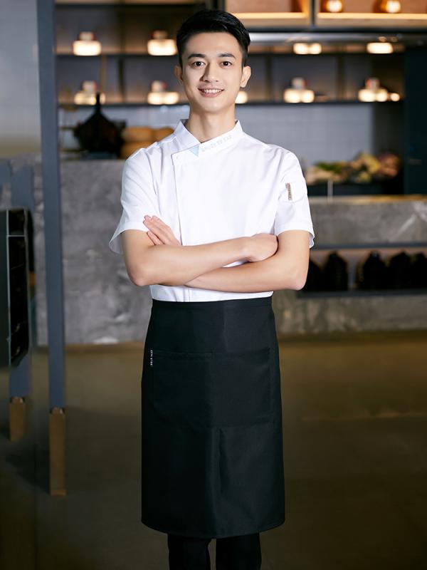 ユニフォーム 制服 料理人 半袖 御前上等 泊まり 料理人 服 泊まり 食べ物屋 御厨子所 夏 分かりやすい 飲食 一皿分の料理人 メンズ 成人男性 まかない方