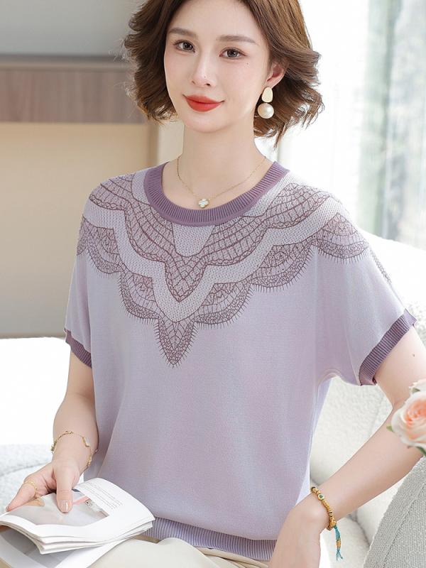 レディース ファッション おしゃれ 春夏 秋冬 大人 上品 高級 マダム ミス ミセス プレゼント ママ 夏服 ニット 半袖 T シャツ ゆったり 冷感 シャツ 婦人服 母 日 トップス パンツ セット