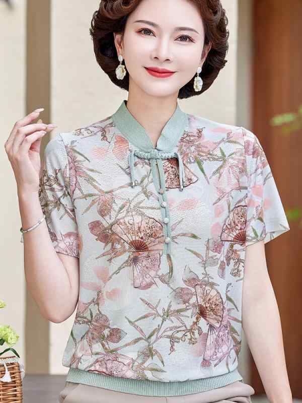レディース ファッション おしゃれ 春夏 秋冬 大人 上品 高級 マダム ミス ミセス プレゼント 夏 半袖 T シャツ 高齢女性 トップス パンツ セット 花柄