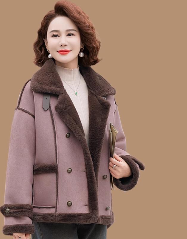 レディース ファッション おしゃれ 春夏 秋冬 大人 上品 高級 マダム ミス ミセス プレゼント ママ 秋冬 裏起毛 厚手 コート ショート コットン コート スタイリッシュ 婦人服 毛皮 コート フワフワ シンプル｜YKC8