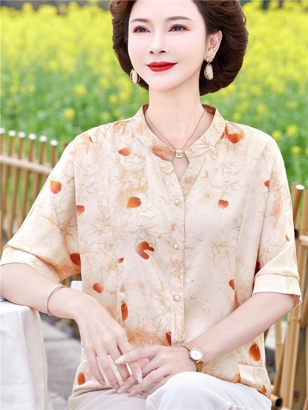 レディース ファッション おしゃれ 春夏 秋冬 大人 上品 高級 マダム ミス ミセス プレゼント ママ 夏 スーツ 洋風 トップス ファッション レディース 夏 半袖 シャツ ツーピース Tシャツ シンプル パンツ セット 花
