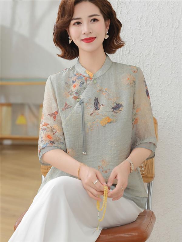 レディース ファッション おしゃれ 春夏 秋冬 大人 上品 高級 マダム ミス ミセス プレゼント 母 夏 ツーピース スーツ トップス 女性 夏 綿麻 シャツ シンプル パンツ セット|YKC8