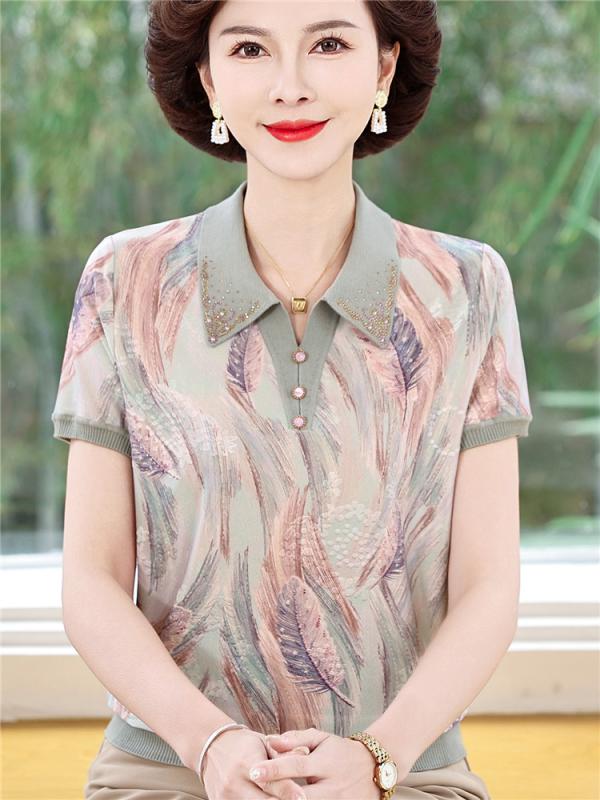 レディース ファッション おしゃれ 春夏 秋冬 大人 上品 高級 マダム ミス ミセス プレゼント おしゃれママ 夏 半袖 T シャツ 女性 夏 スタイリッシュ 冷感 シャツ ツーピース パンツ セット 襟｜YKC8