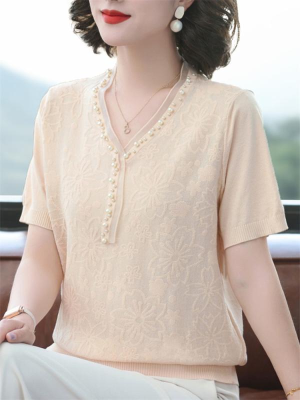 レディース ファッション おしゃれ 春夏 秋冬 大人 上品 高級 マダム ミス ミセス プレゼント 若々しい夏服装 冷感 T シャツ 小さい シャツ 女性 夏 半袖 トップス 薄手 スーツ パール シンプル パンツ セット｜YKC8 28,504円