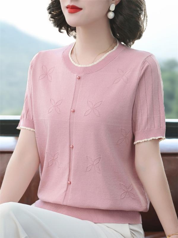 レディース ファッション おしゃれ 春夏 秋冬 大人 上品 高級 マダム ミス ミセス プレゼント 夏 半袖 T シャツ 冷感 ニット 小さい シャツ 夏 ファッション ツーピース スーツ シンプル 花 パンツ セット|YKC8