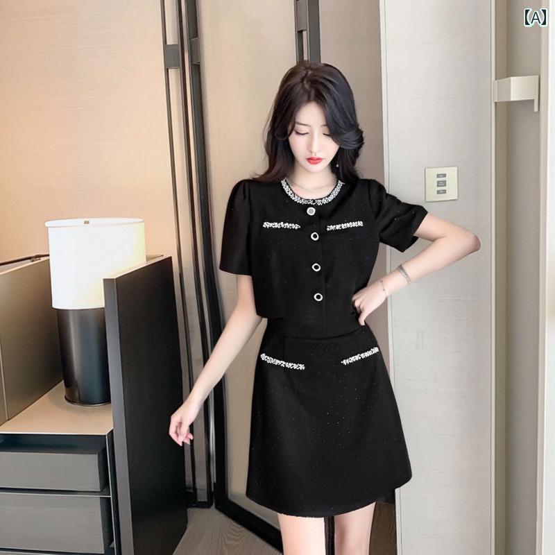 レディース 流行り物 春夏 秋冬 オシャレ 愛くるしげ 韓国   上衣 ＆スコート背広 夏 背広背広