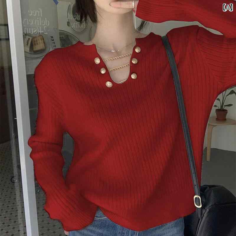 レディース ファッション 春夏 秋冬 オシャレ かわいい 韓国 レトロシックニット セーター トップス セーター ｜YKC8