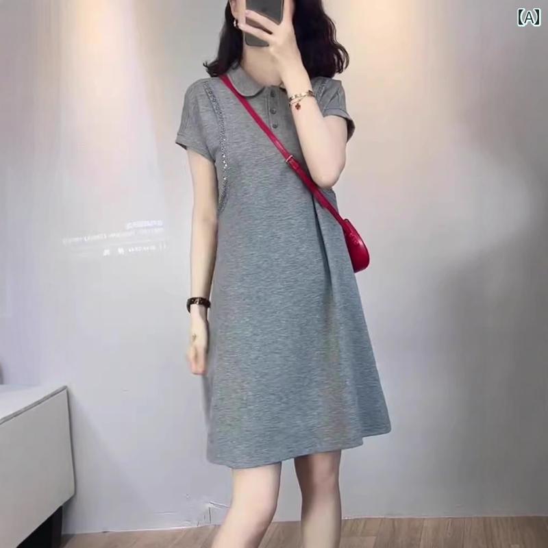 レディース ファッション 春夏 秋冬 オシャレ かわいい 韓国 大きいサイズ 軽量大人 シンプルグレードレス 女性 夏 レーススプライシング ドレス 5,963円