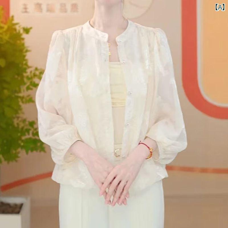 レディース ファッション 春夏 秋冬 オシャレ かわいい 韓国 ジャカード 日焼 防止服 レトロ 軽量快適 ホリデーカーディガン ジャケット ｜YKC8