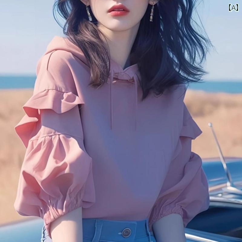 レディース ファッション 春夏 秋冬 オシャレ かわいい 韓国 夏防寒 セーター 高級 プリーツウッド 耳飾 ステッチパフスリーブ ｜YKC8 28,490円