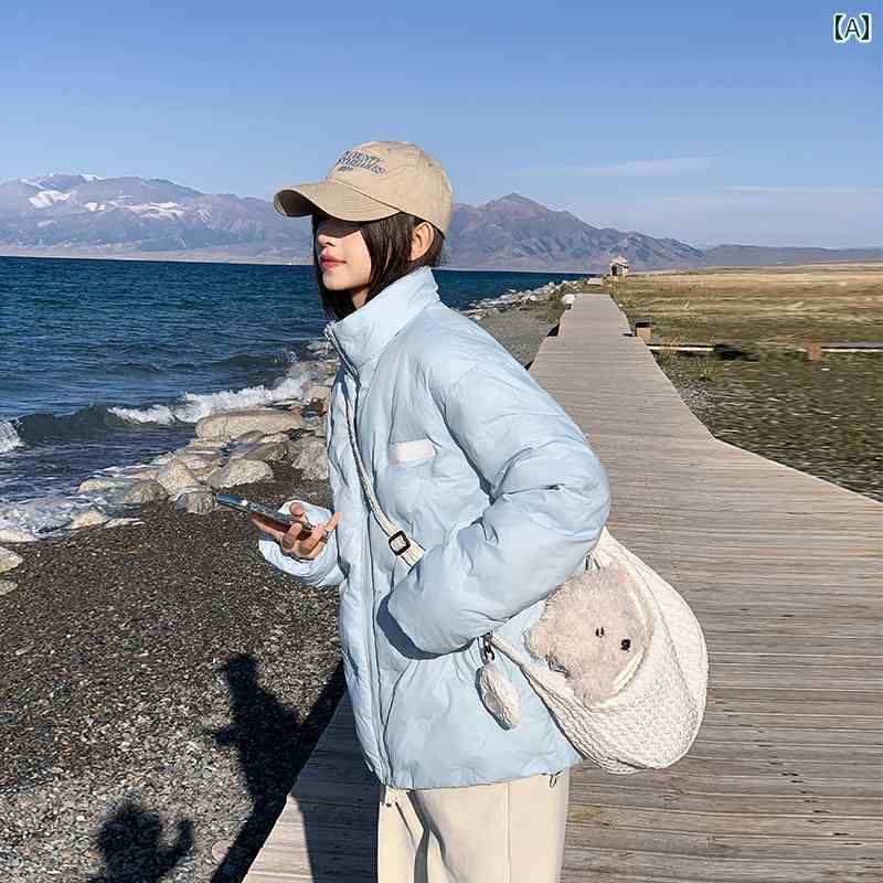 レディース 流行り物 春夏 秋冬 オシャレ 可愛らしい 韓国 エン元締め 落ち込む綿織物 上衣 遊撃手 韓国朦々たる 二人組 暖 かい 冬用 綿織物 上衣