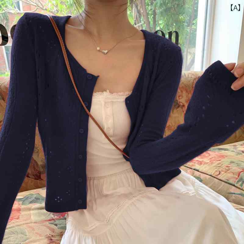 レディース ファッション 春夏 秋冬 オシャレ かわいい 韓国 ニットカーディガン ジャケット 夏 ショートアウター 日焼 防止|YKC8