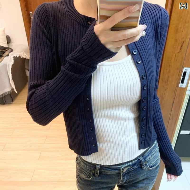 レディース ファッション 春夏 秋冬 オシャレ かわいい 韓国 ピンク 高級冷 ニットレイヤリング 女性用 ショートカーディガンアウトドア 快適 トップス|YKC8