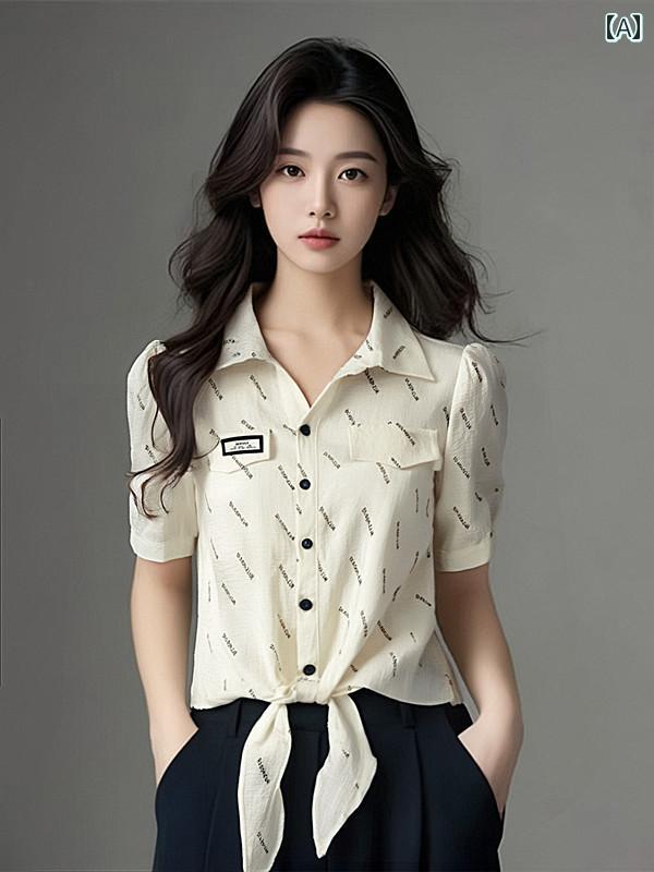 レディース ファッション 春夏 秋冬 オシャレ かわいい 韓国 裾結び 半袖T 夏快適 ストラップトップス|YKC8