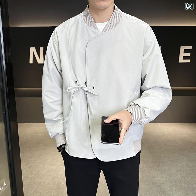 メンズ ファッション 春夏 秋冬 かっこいい オシャレ モテ 男性用 紳士服 服 韓国 シンプル 大人 メンズジャケット 紳士 ハイエンドクール 野球襟 ジャケット