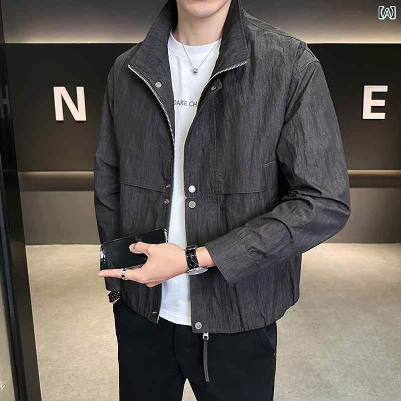メンズ ファッション 春夏 秋冬 かっこいい オシャレ モテ 男性用 紳士服 服 韓国 シンプル 大人 メンズジャケット アメリカカジュアル メンズ 高級 ジャケットトップス|YKC8