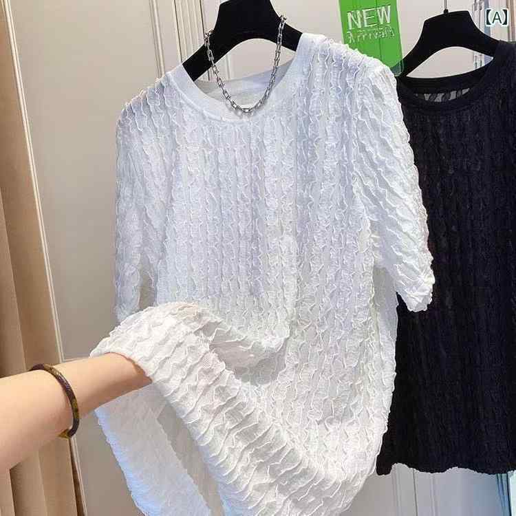 メンズ ファッション 春夏 秋冬 かっこいい オシャレ モテ 男性用 紳士服 服 韓国 シンプル 大人 軽量高級質感半袖 T シャツメンズ インカジュアルシアサッカートップ