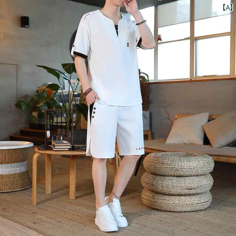 メンズ ファッション 春夏 秋冬 かっこいい オシャレ モテ 男性用 紳士服 服 韓国 シンプル 大人 レトロ 冷感 半袖 T シャツ メンズスーツ メンズウェア｜YKC8