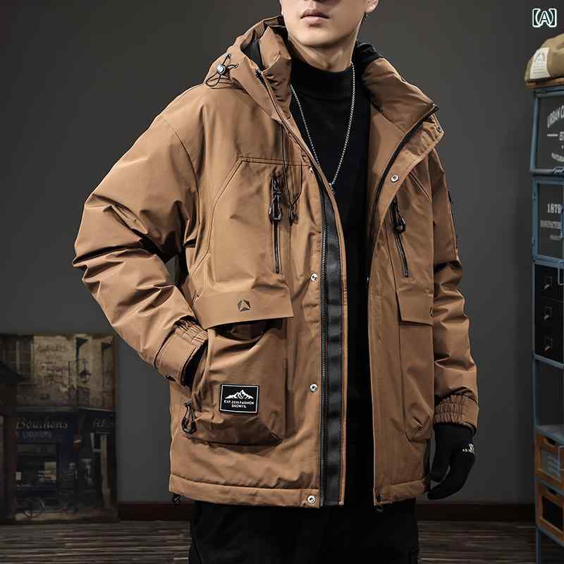 メンズ ファッション 春夏 秋冬 かっこいい オシャレ モテ 男性用 紳士服 服 韓国 シンプル 大人 標準 ワークウェア ダウン ジャケット アウトドア 機能性 アメカジ ジャケット