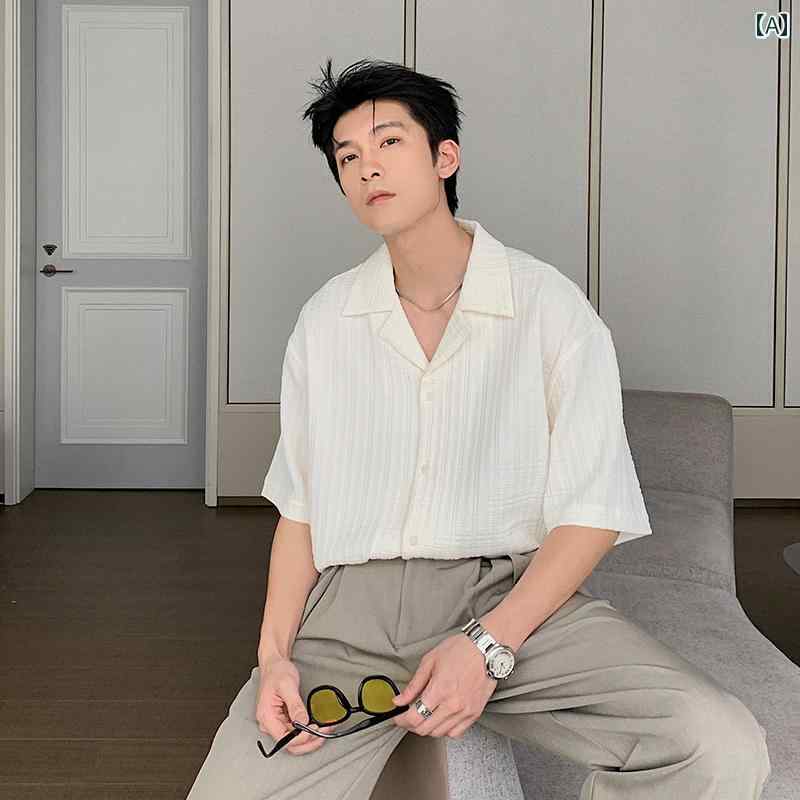 メンズ ファッション 春夏 秋冬 かっこいい オシャレ モテ 男性用 紳士服 服 韓国 シンプル 大人 カラー シャツ 半袖 シャツ カジュアル トップ｜YKC8 29,271円