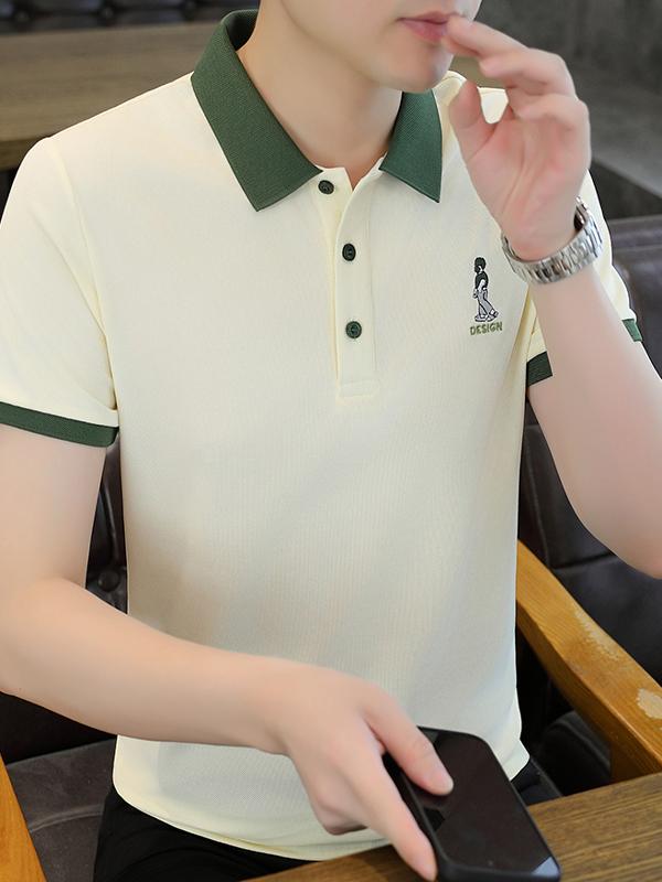 メンズ ファッション 春夏 秋冬 かっこいい オシャレ モテ 男性用 紳士服 服 韓国 シンプル 大人 メンズ用 高級 半袖 ポロシャツ アメリカン T シャツ スポーツ スリムフィット 半袖