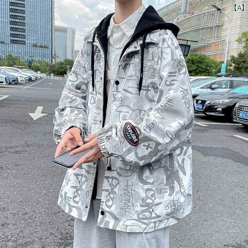 メンズ ファッション 春夏 秋冬 かっこいい オシャレ モテ 男性用 紳士服 服 韓国 シンプル 大人 フェイク ツーピース ジャケット ボーイズ カジュアル ジャケット