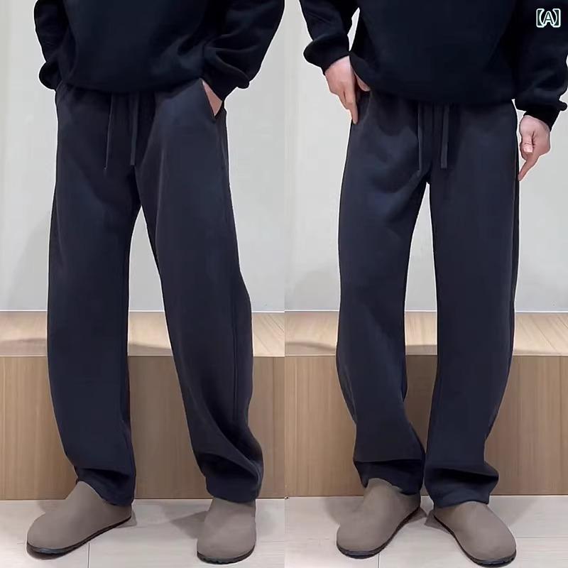 メンズ ファッション 春夏 秋冬 かっこいい オシャレ モテ 男性用 紳士服 服 韓国 シンプル 大人 ファッション マチェーテ カジュアル パンツ パンツ ワイド レッグ ストレート スウェットパンツ