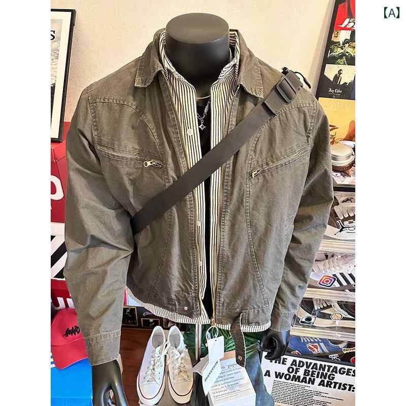 メンズ ファッション 春夏 秋冬 かっこいい オシャレ モテ 男性用 紳士服 服 韓国 シンプル 大人 アメリカン レトロ ワークウェア ジャケット アメリカン ハイエンド ハリントン ジャケット冬｜YKC8 30,384円
