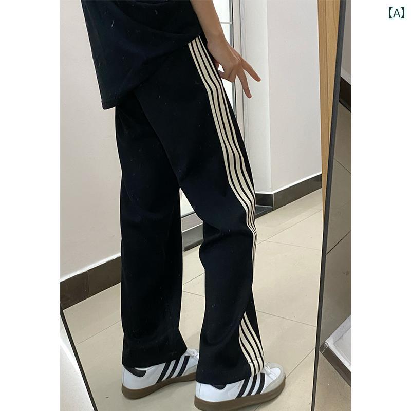 メンズ ファッション 春夏 秋冬 かっこいい オシャレ モテ 男性用 紳士服 服 韓国 シンプル 大人 アメリカン ヒップ ホップ パンツ ストレート パンツ ストリート カジュアル スポーツ パンツ