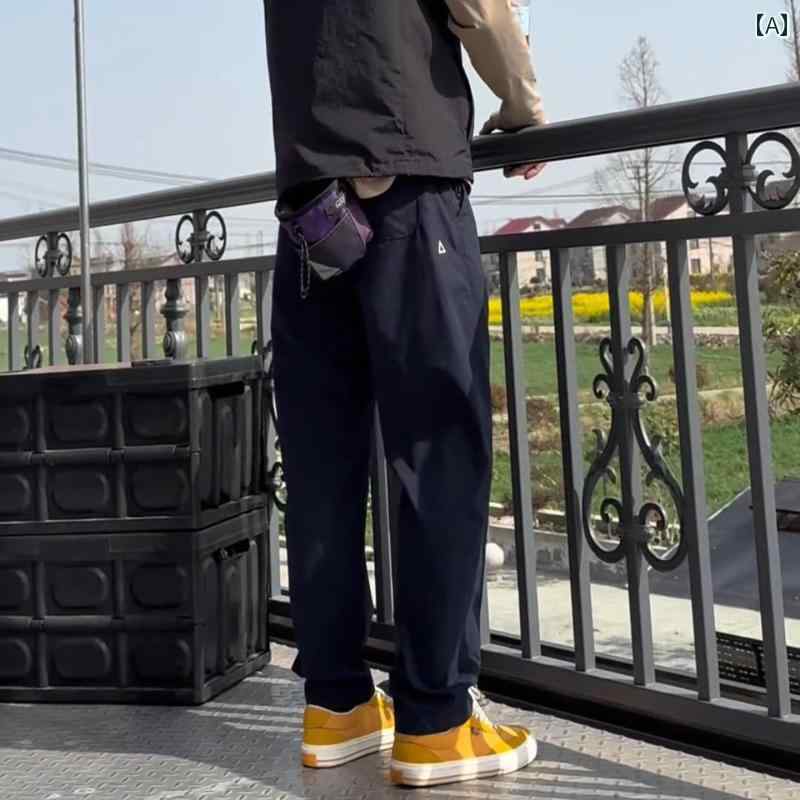 メンズ ファッション 春夏 秋冬 かっこいい オシャレ モテ 男性用 紳士服 服 韓国 シンプル 大人 山岳 アウトドア 三角 ロゴ カジュアル パンツ ストレート パンツ スポーツ パンツ ハイキング パンツ 速乾 パンツ