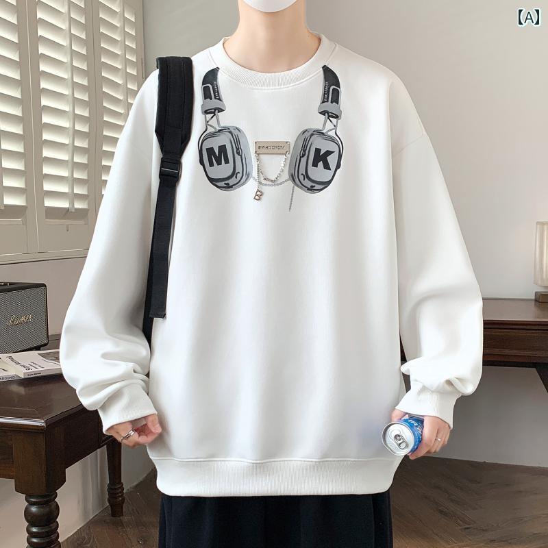 メンズ 流行り物 春夏 秋冬 かっこいい オシャレ モテ 成人男性用 成人男性服  服 韓国 分かりやすい 成年者 首飾り かざり付ける 刷り上げる トレーナー 好いたらしい