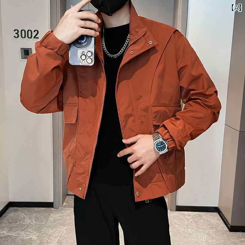 メンズ ファッション 春夏 秋冬 かっこいい オシャレ モテ 男性用 紳士服 服 韓国 シンプル 大人 コート アメリカン レトロ ハイエンド 快適 ワークジャケット｜YKC8