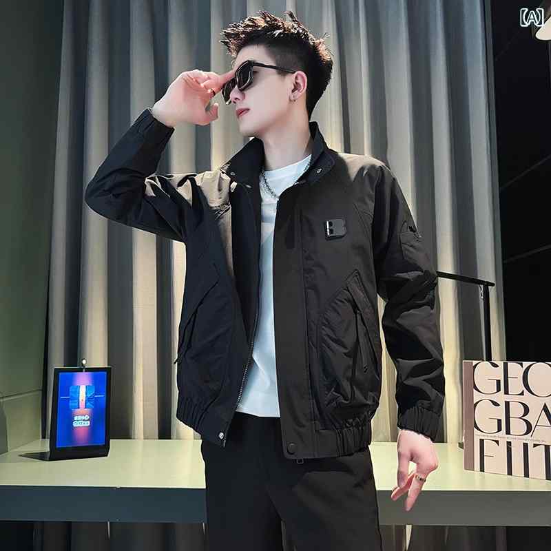 メンズ ファッション 春夏 秋冬 かっこいい オシャレ モテ 男性用 紳士服 服 韓国 シンプル 大人 カジュアル ジャケット アメリカン 防ジャケットワーク ジャケット｜YKC8