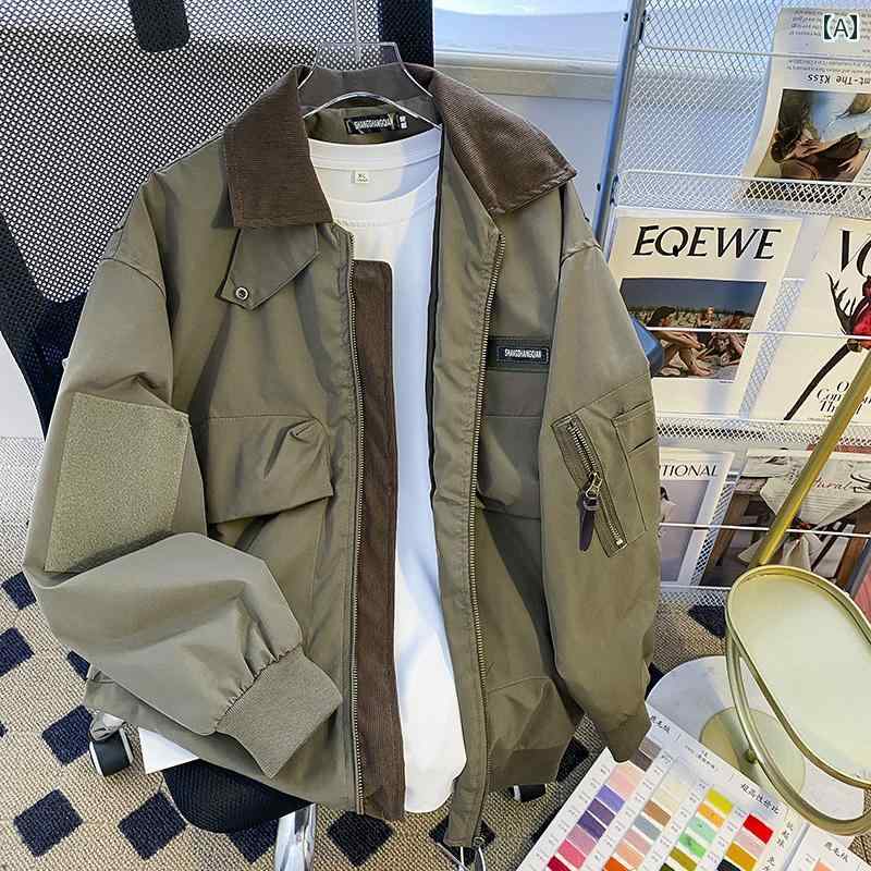 メンズ ファッション 春夏 秋冬 かっこいい オシャレ モテ 男性用 紳士服 服 韓国 シンプル 大人 アメリカ レトロ 野球 ジャケット 男女兼カップル服 パイロット ジャケット｜YKC8