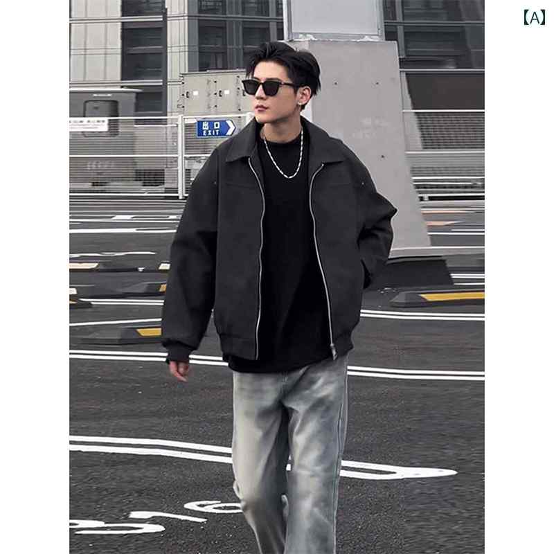 メンズ ファッション 春夏 秋冬 かっこいい オシャレ モテ 男性用 紳士服 服 韓国 シンプル 大人 アメリカン レザー メンズショート ジャケット コート ハイエンド クール 秋 メンズウェア ootd ストリート 野球 ユニフォーム|YKC8