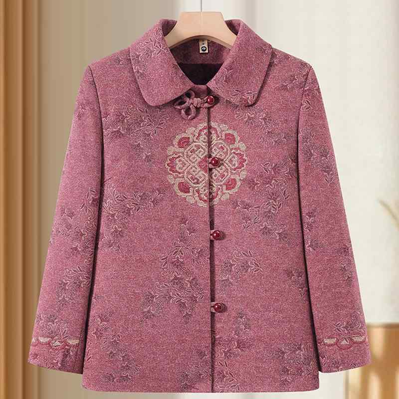 レディース ファッション おしゃれ 春夏 秋冬 大人 上品 高級 マダム ミス ミセス プレゼント 婦人服 母 セット おばあちゃん コート お母さん トップス ベルベット 厚手 ジャケット パンツ ズボン|YKC8