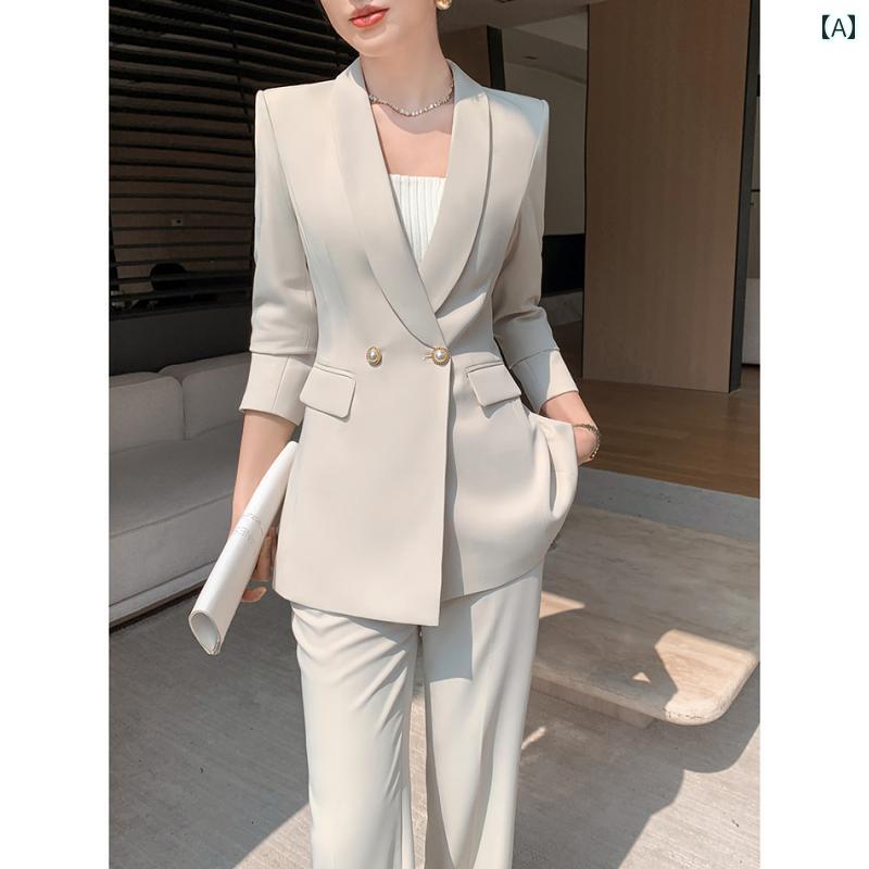 レディース ファッション おしゃれ 春夏 秋　冬 大人 上品 高級 マダム ミス ミセス プレゼント 婦人服　母 高級　スーツ　ミニ　ワイド　レッグ　パンツ　シンプル　上品　フォーマル　ベージュ