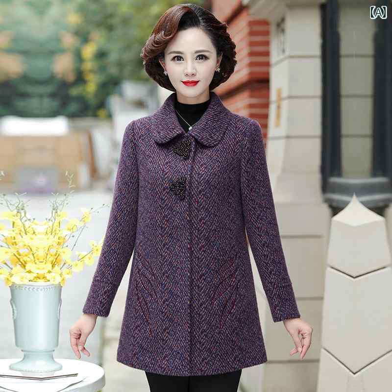レディース ファッション おしゃれ 春夏 秋　冬 大人 上品 高級 マダム ミス ミセス プレゼント 婦人服　母 母　コート　厚手　ミディアム　丈　ゴールド　ウール｜YKC8 34,782円
