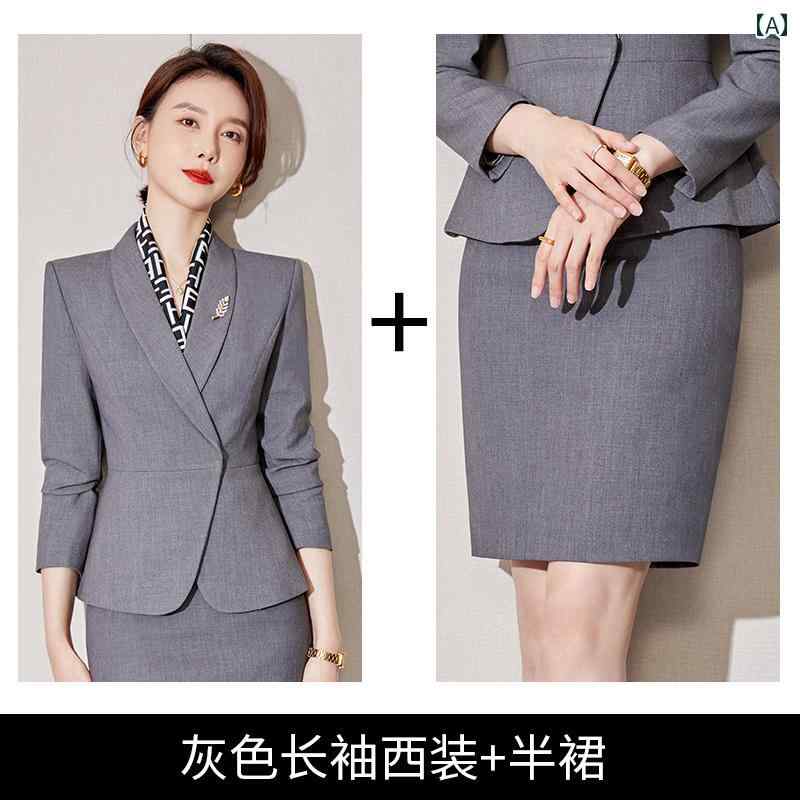 レディース ファッション おしゃれ 春夏 秋 冬 大人 上品 高級 マダム ミス ミセス プレゼント 婦人服 母 女性 秋 プロ スーツ 高級 ファッション 隠し ボタン スーツ 職場の ビジネス フォーマルウェア 宝石 店の