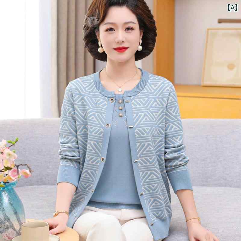 レディース ファッション おしゃれ 春夏 秋　冬 大人 上品 高級 マダム ミス ミセス プレゼント 婦人服　母 　母　ニット　セット　トップス　上品薄手　カーディガンジャケット