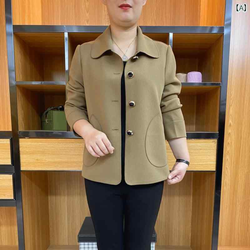 レディース ファッション おしゃれ 春夏 秋 冬 大人 上品 高級 マダム ミス ミセス プレゼント 婦人服 母 婦人服 マザー ジャケット 春秋 2025 新型小 スーツな 質 ショート トップ|YKC8